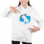 Fashion, accesorii si bijuterii - Copii - Imbracaminte copii - Pulovere si hanorace copii - Hanorac Copii Fete Pesti Horoscop Zodie Astrologie Pisces, alb, marime L Copii - Infinity.ro