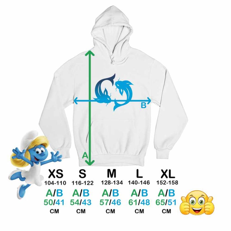 Fashion, accesorii si bijuterii - Copii - Imbracaminte copii - Pulovere si hanorace copii - Hanorac Copii Fete Pesti Horoscop Zodie Astrologie Pisces, alb, marime L Copii - Infinity.ro