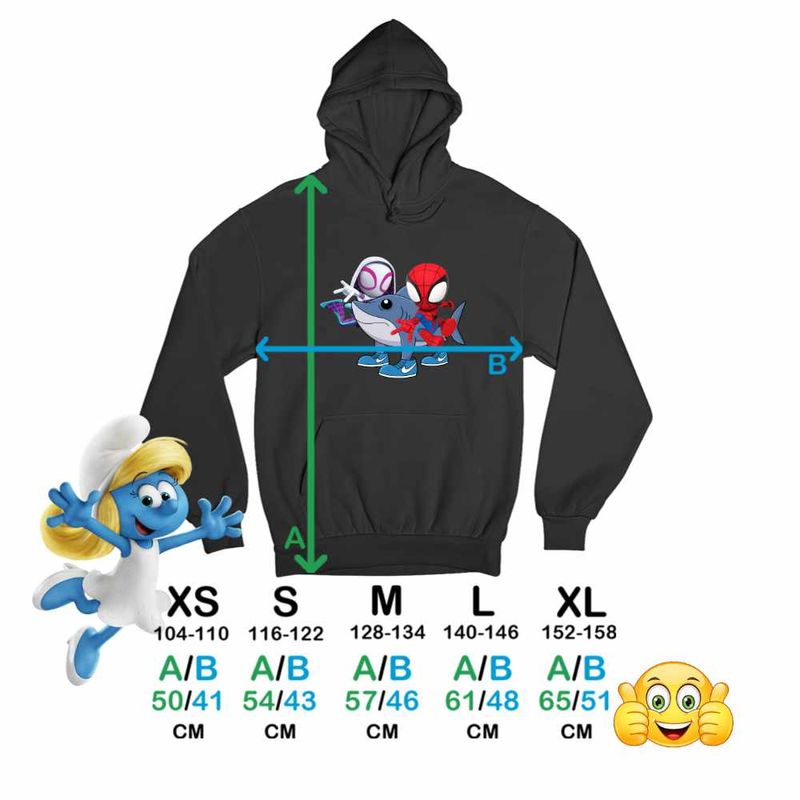 Fashion, accesorii si bijuterii - Copii - Imbracaminte copii - Pulovere si hanorace copii - Hanorac Copii Baieti Paienjenel Tralalero Tralala Fantoma Paianjen Brainrot, negru, marime S Copii - Infinity.ro