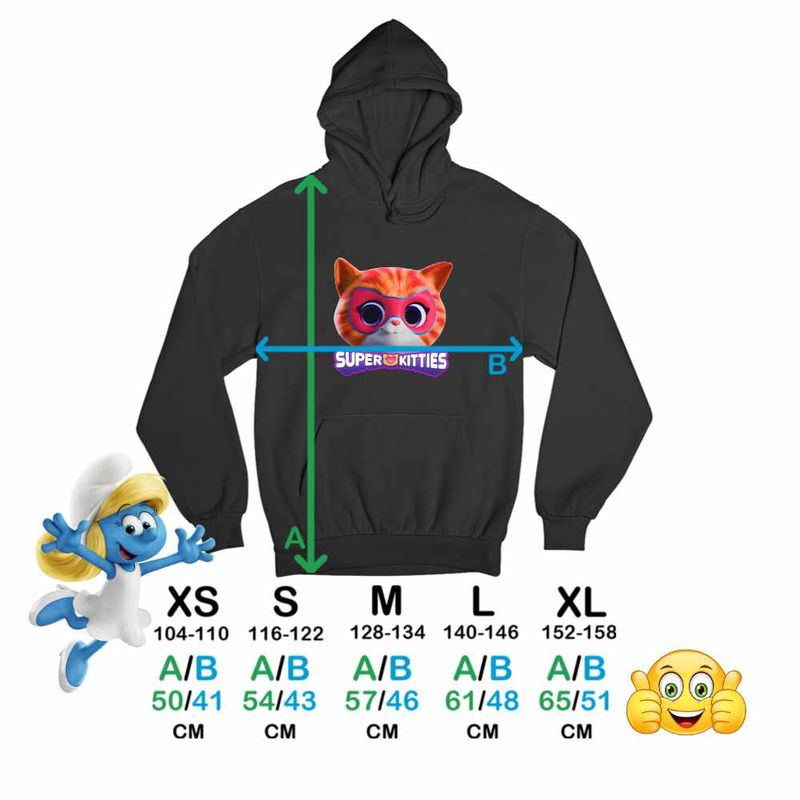 Fashion, accesorii si bijuterii - Copii - Imbracaminte copii - Pulovere si hanorace copii - Hanorac Copii Fete Ginny Super Pisicute Disney, negru, marime M Copii - Infinity.ro