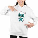 Fashion, accesorii si bijuterii - Copii - Imbracaminte copii - Pulovere si hanorace copii - Hanorac Copii Fete Super Pisicute Bitsy SuperKitties, alb, marime XL Copii - Infinity.ro