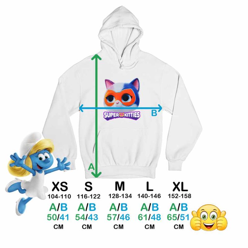 Fashion, accesorii si bijuterii - Copii - Imbracaminte copii - Pulovere si hanorace copii - Hanorac Copii Baieti Ghem Super Pisicute Buddy, alb, marime XL Copii - Infinity.ro