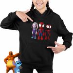 Fashion, accesorii si bijuterii - Copii - Imbracaminte copii - Pulovere si hanorace copii - Hanorac Copii Fete Fantoma Paianjen Paienjenel Spin, negru, marime XS Copii - Infinity.ro