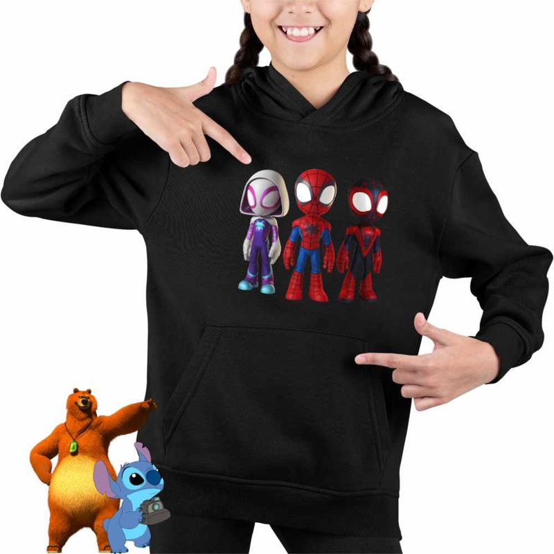 Fashion, accesorii si bijuterii - Copii - Imbracaminte copii - Pulovere si hanorace copii - Hanorac Copii Fete Fantoma Paianjen Paienjenel Spin, negru, marime XS Copii - Infinity.ro