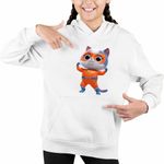 Fashion, accesorii si bijuterii - Copii - Imbracaminte copii - Pulovere si hanorace copii - Hanorac Copii Fete Super Pisicute Ghem Buddy SuperKitties, alb, marime L Copii - Infinity.ro
