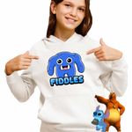 Fashion, accesorii si bijuterii - Copii - Imbracaminte copii - Pulovere si hanorace copii - Hanorac Copii Fete Banban Fiddles Gradinita, alb, marime XL Copii - Infinity.ro