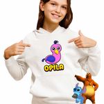 Fashion, accesorii si bijuterii - Copii - Imbracaminte copii - Pulovere si hanorace copii - Hanorac Copii Fete Banban Opila Bird Gradinita, alb, marime XL Copii - Infinity.ro