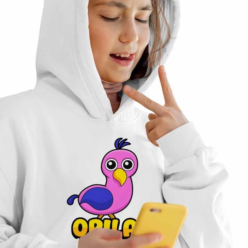 Fashion, accesorii si bijuterii - Copii - Imbracaminte copii - Pulovere si hanorace copii - Hanorac Copii Fete Banban Opila Bird Gradinita, alb, marime XL Copii - Infinity.ro