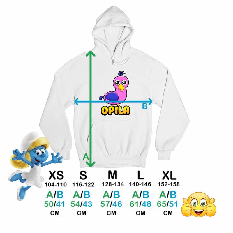 Fashion, accesorii si bijuterii - Copii - Imbracaminte copii - Pulovere si hanorace copii - Hanorac Copii Fete Banban Opila Bird Gradinita, alb, marime XL Copii - Infinity.ro