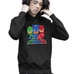 Fashion, accesorii si bijuterii - Copii - Imbracaminte copii - Pulovere si hanorace copii - Hanorac Copii Baieti Pj Masks Eroi Pijamale Crew, negru, marime M Copii - Infinity.ro