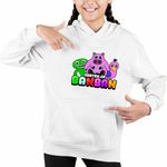 Fashion, accesorii si bijuterii - Copii - Imbracaminte copii - Pulovere si hanorace copii - Hanorac Copii Fete Garden Banban Jumbo Pigster Opila, alb, marime M Copii - Infinity.ro