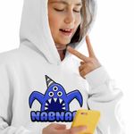 Fashion, accesorii si bijuterii - Copii - Imbracaminte copii - Pulovere si hanorace copii - Hanorac Copii Fete Garden Banban Nabnab Joc, alb, marime XS Copii - Infinity.ro