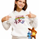 Fashion, accesorii si bijuterii - Copii - Imbracaminte copii - Pulovere si hanorace copii - Hanorac Copii Fete Spin Paienjenel Fantoma Paianjen Spidey, alb, marime L Copii - Infinity.ro