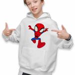 Fashion, accesorii si bijuterii - Copii - Imbracaminte copii - Pulovere si hanorace copii - Hanorac Copii Baieti Paienjenel Spidey Peter Parker, alb, marime L Copii - Infinity.ro