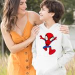 Fashion, accesorii si bijuterii - Copii - Imbracaminte copii - Pulovere si hanorace copii - Hanorac Copii Baieti Paienjenel Spidey Peter Parker, alb, marime L Copii - Infinity.ro