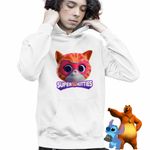 Fashion, accesorii si bijuterii - Copii - Imbracaminte copii - Pulovere si hanorace copii - Hanorac Copii Baieti Ginny Super Pisicute Disney, alb, marime S Copii - Infinity.ro