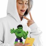 Fashion, accesorii si bijuterii - Copii - Imbracaminte copii - Pulovere si hanorace copii - Hanorac Copii Fete Hulk Paienjenel Marvel, alb, marime XL Copii - Infinity.ro
