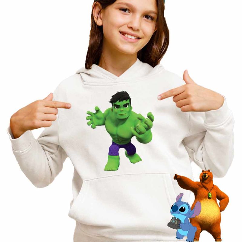 Fashion, accesorii si bijuterii - Copii - Imbracaminte copii - Pulovere si hanorace copii - Hanorac Copii Fete Hulk Paienjenel Marvel, alb, marime XL Copii - Infinity.ro
