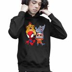 Fashion, accesorii si bijuterii - Copii - Imbracaminte copii - Pulovere si hanorace copii - Hanorac Copii Baieti Garda Felina Paienjenel Super Pisicute, negru, marime M Copii - Infinity.ro