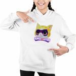 Fashion, accesorii si bijuterii - Copii - Imbracaminte copii - Pulovere si hanorace copii - Hanorac Copii Fete Sclipi Super Pisicute Sparks, alb, marime S Copii - Infinity.ro