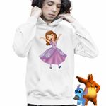 Fashion, accesorii si bijuterii - Copii - Imbracaminte copii - Pulovere si hanorace copii - Hanorac Copii Baieti Sofia the First, Sofia Intai, alb, marime M Copii - Infinity.ro