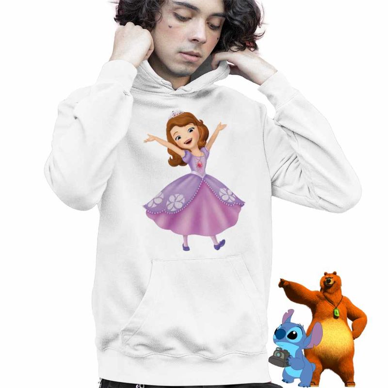 Fashion, accesorii si bijuterii - Copii - Imbracaminte copii - Pulovere si hanorace copii - Hanorac Copii Baieti Sofia the First, Sofia Intai, alb, marime M Copii - Infinity.ro
