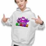 Fashion, accesorii si bijuterii - Copii - Imbracaminte copii - Pulovere si hanorace copii - Hanorac Copii Baieti Banban Pigster Larry Steve, alb, marime XL Copii - Infinity.ro