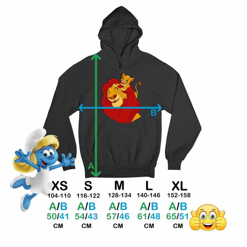 Fashion, accesorii si bijuterii - Copii - Imbracaminte copii - Pulovere si hanorace copii - Hanorac Copii Baieti Regele Leu Mufasa Simba, negru, marime S Copii - Infinity.ro