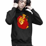 Fashion, accesorii si bijuterii - Copii - Imbracaminte copii - Pulovere si hanorace copii - Hanorac Copii Baieti Regele Leu Mufasa Simba, negru, marime S Copii - Infinity.ro