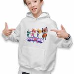 Fashion, accesorii si bijuterii - Copii - Imbracaminte copii - Pulovere si hanorace copii - Hanorac Copii Baieti Super Pisicute All Team, alb, marime XL Copii - Infinity.ro