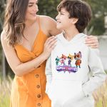 Fashion, accesorii si bijuterii - Copii - Imbracaminte copii - Pulovere si hanorace copii - Hanorac Copii Baieti Super Pisicute All Team, alb, marime XL Copii - Infinity.ro