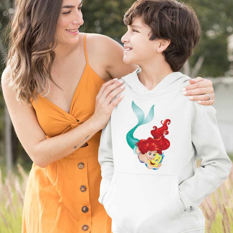 Fashion, accesorii si bijuterii - Copii - Imbracaminte copii - Pulovere si hanorace copii - Hanorac Copii Baieti Ariel Flounder Best Friends Flander, alb, marime L Copii - Infinity.ro
