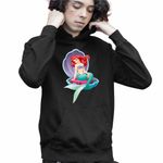 Fashion, accesorii si bijuterii - Copii - Imbracaminte copii - Pulovere si hanorace copii - Hanorac Copii Baieti Ariel Scoica Mica Sirena Disney, negru, marime XS Copii - Infinity.ro
