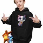 Fashion, accesorii si bijuterii - Copii - Imbracaminte copii - Pulovere si hanorace copii - Hanorac Copii Baieti SuperKitties Ghem Buddy Super Pisicute, negru, marime S Copii - Infinity.ro
