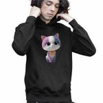 Fashion, accesorii si bijuterii - Copii - Imbracaminte copii - Pulovere si hanorace copii - Hanorac Copii Baieti SuperKitties Ghem Buddy Super Pisicute, negru, marime S Copii - Infinity.ro