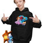 Fashion, accesorii si bijuterii - Copii - Imbracaminte copii - Pulovere si hanorace copii - Hanorac Copii Baieti Sofia Ariel Sclipi Super Pisicute, negru, marime S Copii - Infinity.ro