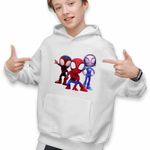 Fashion, accesorii si bijuterii - Copii - Imbracaminte copii - Pulovere si hanorace copii - Hanorac Copii Baieti Paienjenelul Marvel All Team, alb, marime XS Copii - Infinity.ro