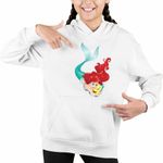 Fashion, accesorii si bijuterii - Copii - Imbracaminte copii - Pulovere si hanorace copii - Hanorac Copii Fete Ariel Flounder Best Friends Flander, alb, marime M Copii - Infinity.ro