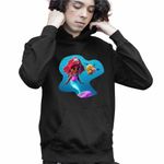 Fashion, accesorii si bijuterii - Copii - Imbracaminte copii - Pulovere si hanorace copii - Hanorac Copii Baieti Ariel Flounder Disney Mica Sirena, negru, marime S Copii - Infinity.ro