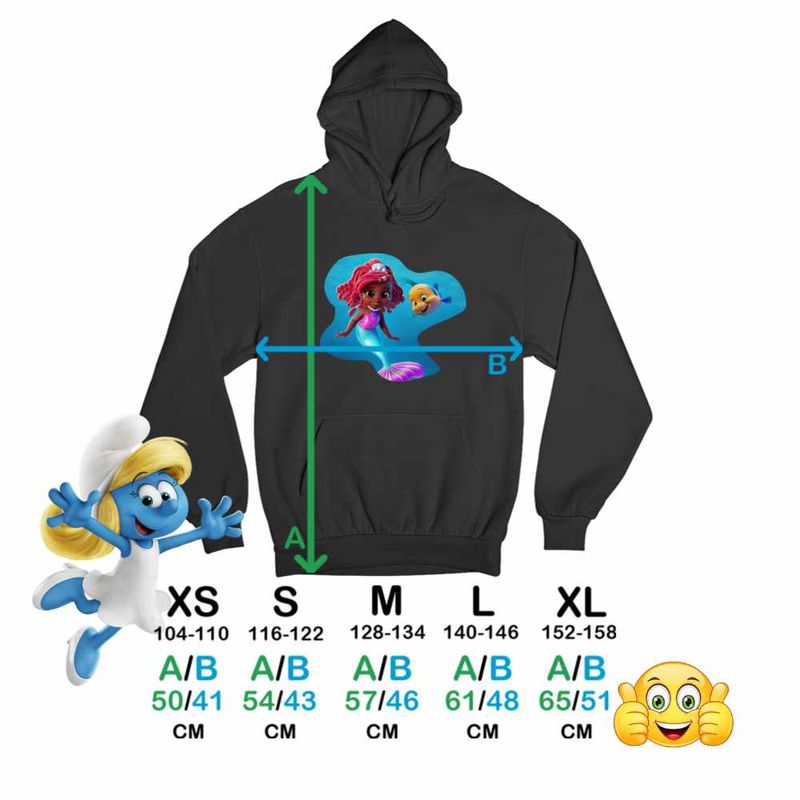 Fashion, accesorii si bijuterii - Copii - Imbracaminte copii - Pulovere si hanorace copii - Hanorac Copii Baieti Ariel Flounder Disney Mica Sirena, negru, marime S Copii - Infinity.ro