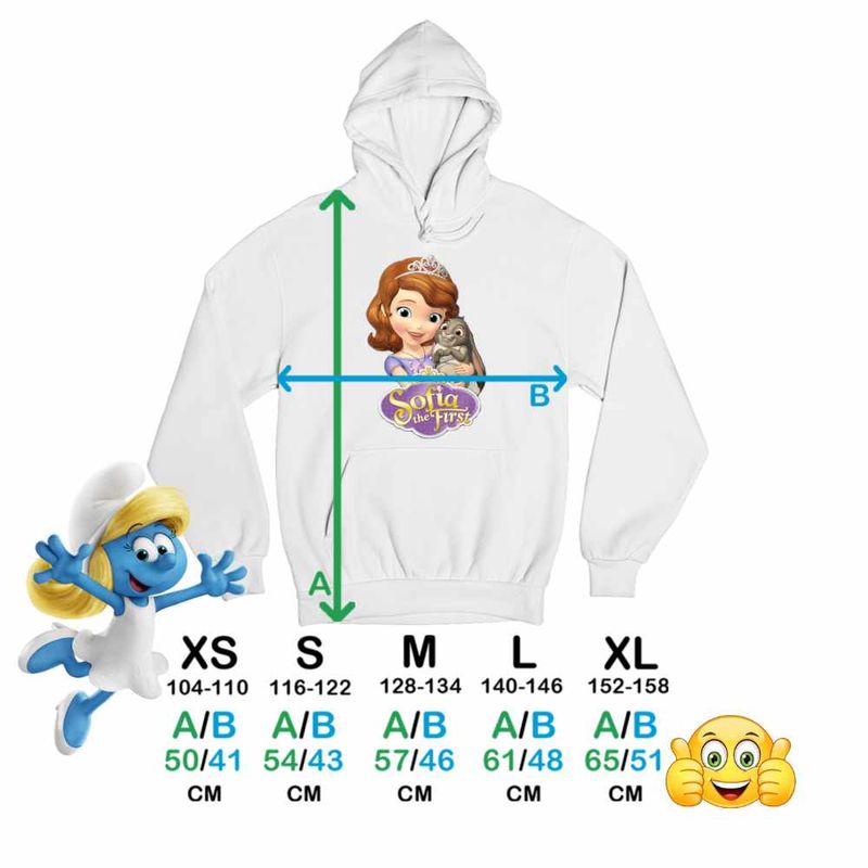 Fashion, accesorii si bijuterii - Copii - Imbracaminte copii - Pulovere si hanorace copii - Hanorac Copii Baieti Sofia Intai Iepuras, Sofia the First, alb, marime S Copii - Infinity.ro