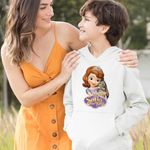 Fashion, accesorii si bijuterii - Copii - Imbracaminte copii - Pulovere si hanorace copii - Hanorac Copii Baieti Sofia Intai Iepuras, Sofia the First, alb, marime S Copii - Infinity.ro