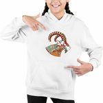 Fashion, accesorii si bijuterii - Copii - Imbracaminte copii - Pulovere si hanorace copii - Hanorac Copii Fete Capricorn Zodiac Horoscop Mandala Astrologie, alb, marime XL Copii - Infinity.ro