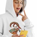 Fashion, accesorii si bijuterii - Copii - Imbracaminte copii - Pulovere si hanorace copii - Hanorac Copii Fete Capricorn Zodiac Horoscop Mandala Astrologie, alb, marime XL Copii - Infinity.ro