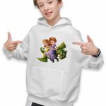 Fashion, accesorii si bijuterii - Copii - Imbracaminte copii - Pulovere si hanorace copii - Hanorac Copii Baieti Sofia the First Dragon Zburator, alb, marime S Copii - Infinity.ro