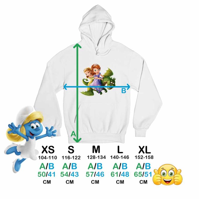 Fashion, accesorii si bijuterii - Copii - Imbracaminte copii - Pulovere si hanorace copii - Hanorac Copii Baieti Sofia the First Dragon Zburator, alb, marime S Copii - Infinity.ro