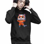 Fashion, accesorii si bijuterii - Copii - Imbracaminte copii - Pulovere si hanorace copii - Hanorac Copii Baieti Super Pisicute Ghem Buddy SuperKitties, negru, marime XS Copii - Infinity.ro