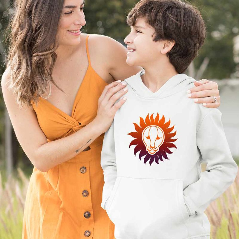 Fashion, accesorii si bijuterii - Copii - Imbracaminte copii - Pulovere si hanorace copii - Hanorac Copii Baieti Leu Horoscop Zodie Astrologie Leo, alb, marime XS Copii - Infinity.ro