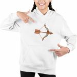 Fashion, accesorii si bijuterii - Copii - Imbracaminte copii - Pulovere si hanorace copii - Hanorac Copii Fete Sagetator Zodiac Horoscop Sagittarius Mandala Astrologie, alb, marime XL Copii - Infinity.ro