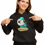 Fashion, accesorii si bijuterii - Copii - Imbracaminte copii - Pulovere si hanorace copii - Hanorac Copii Fete Pupstruction Luna Catelusi Constructori Meseriasi, negru, marime L Copii - Infinity.ro